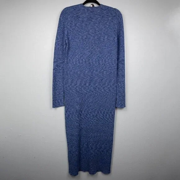 Tibi printed combed crewneck shift midi dress-M